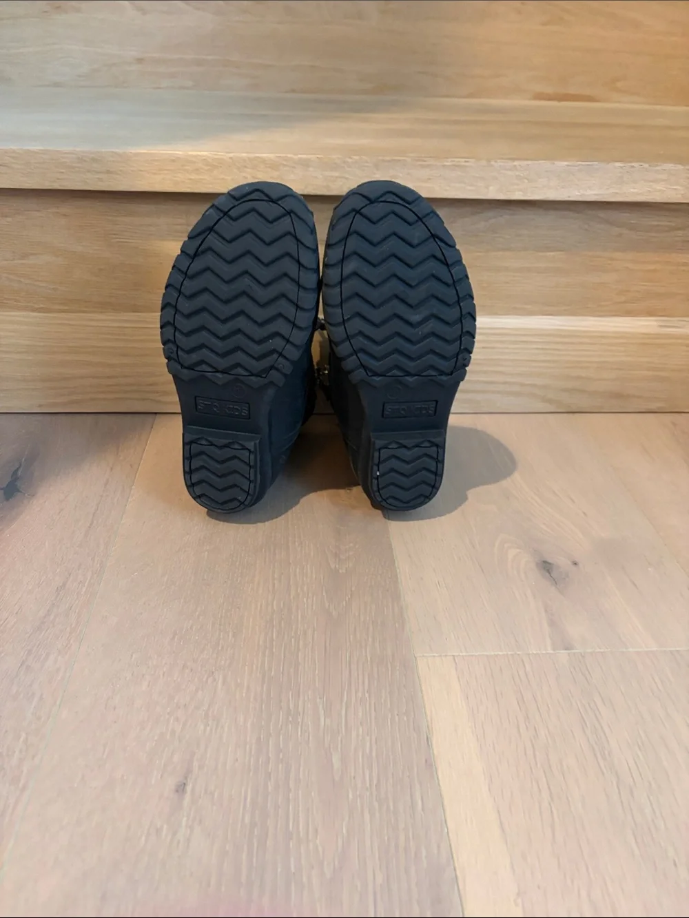 Kids Waterproof Black Lace-Up Rain & Snow Boots